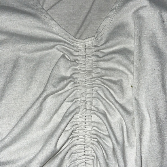 size XS white crop top t shit with middle tie SHIEN - Picture 2 of 3